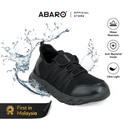 Black School Shoes Water Resistant Mesh + EVA W2821 W2821A Secondary Unisex ABARO 
